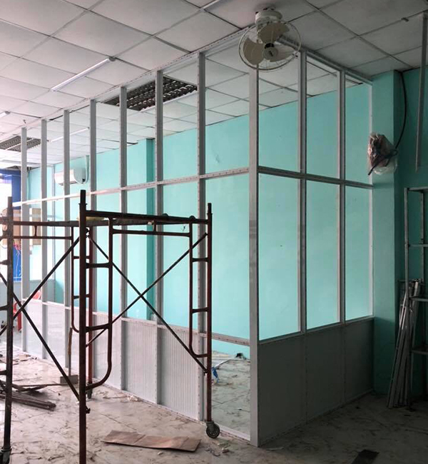 Mẫu vách ngăn nhôm kính đẹp