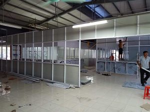 Mẫu vách ngăn nhôm kính đẹp