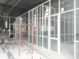 Mẫu vách ngăn nhôm kính đẹp