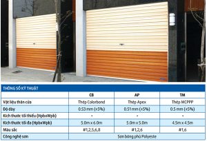 Mẫu cửa cuốn austdoor tấm liền mới nhất